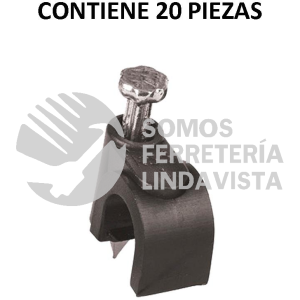 48270 GCU-6N BOLSA CON 20 GRAPAS NEGRAS DE 6 MM PARA CABLE REDONDO VOLTECK