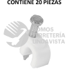 48271 GCU-5B BOLSA CON 20 GRAPAS BLANCAS DE 5 MM PARA CABLE REDONDO VOLTECK