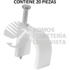 48276 GCU-16B BOLSA CON 20 GRAPAS BLANCAS DE 16 MM PARA CABLE REDONDO VOLTECK