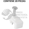 48277 GPL-5B BOLSA CON 20 GRAPAS BLANCAS DE 3 X 6 MM PARA CABLE PLANO VOLTECK