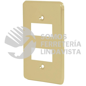46436 PADO-E PLACA 2 MODULOS DE ALUMINIO LINEA ECONOMICA VOLTECK