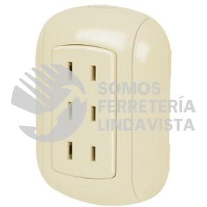 47351 COSO-T CONTACTO DE SOBREPONER TRIPLE SIN TIERRA VOLTECK