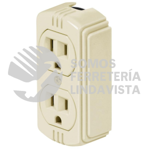 46103 COSO-DA CONTACTO DE SOBREPONER DUPLEX 2 POLOS+ TIERRA BAQUELITA VOLTECK