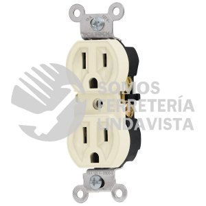 46102 CODO-S CONTACTO DUPLEX 2 POLOS 3 HILOS STANDARD MARFIL VOLTECK