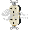 46104 CODO-CHS CONTACTO DUPLEX CARA DE CHINO STANDARD MARFIL VOLTECK