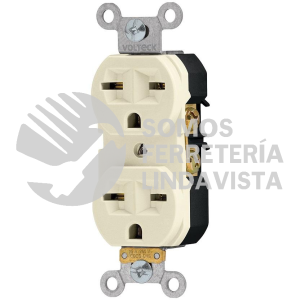 46104 CODO-CHS CONTACTO DUPLEX CARA DE CHINO STANDARD MARFIL VOLTECK