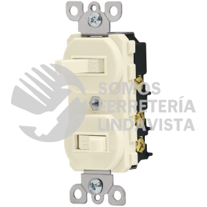 46002 APDO-S INTERRUPTOR DUPLEX DE PALANCA STANDARD MARFIL VOLTECK