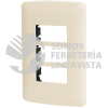 48090 PPTR-I PLACA 3 MODULOS DE ABS LINEA ITALIANA COLOR MARFIL VOLTECK