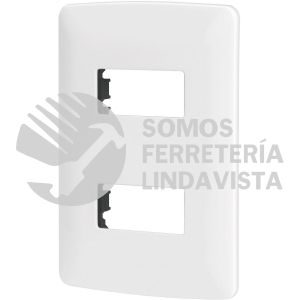 48133 PPDO-IB PLACA 2 MODULOS DE ABS LINEA ITALIANA COLOR BLANCO VOLTECK