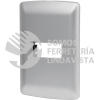 46397 PPSE-IP PLACA 1 MODULO DE ABS LINEA ITALIANA COLOR PLATA VOLTECK