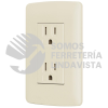 48110 CODO-I CONTACTO DUPLEX ATERRIZADO COLOR MARFIL LINEA ITALIANA VOLTECK