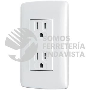 48130 CODO-IB CONTACTO DUPLEX ATERRIZADO COLOR BLANCO LINEA ITALIANA VOLTECK