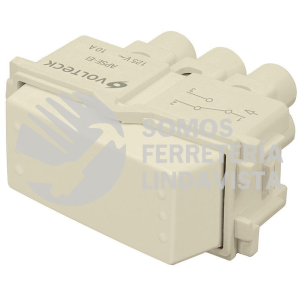 48083 APSE-EI INTERRUPTOR DE 3 VIAS LINEA ITALIANA COLOR MARFIL VOLTECK