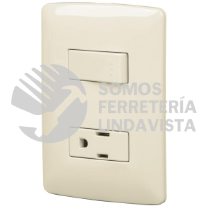 48666 PA-APCO-I PLACA ARMADA CONTACTO E INTERRUPTOR MARFIL LINEA ITALIANA VOLTECK