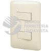 48662 PA-APDO-I PLACA ARMADA 2 INTERRUPTORES SENCILLOS MARFILLINEA ITALIANA VOLTECK