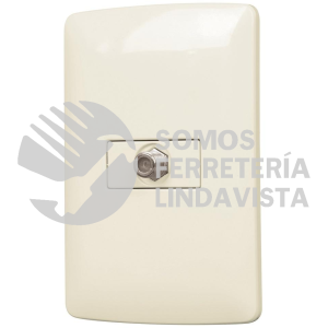48672 PA-TV-I PLACA ARMADA CON CONEXION PARA TV MARFIL LINEA ITALIANA VOLTECK