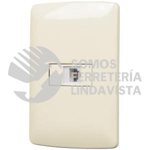 48670 PA-TE-I PLACA ARMADA CON ENTRADA PARA TELEFONO LINEA ITALIANA COLOR MARFIL VOLTECK