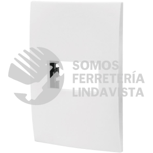 48303 PPSE-OB PLACA 1 MODULO DE ABS LINEA OSLO COLOR BLANCO VOLTECK