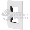 48304 PPDO-OB PLACA 2 MODULOS DE ABS LINEA OSLO COLOR BLANCO VOLTECK