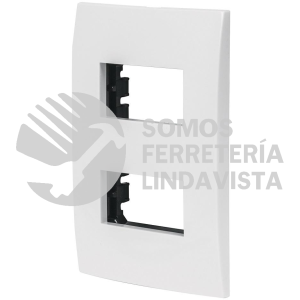 48304 PPDO-OB PLACA 2 MODULOS DE ABS LINEA OSLO COLOR BLANCO VOLTECK