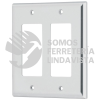 47190 PXDO-CL PLACA 2 VENTANAS DE ACERO INOXIDABLE LINEA CLASSIC VOLTECK