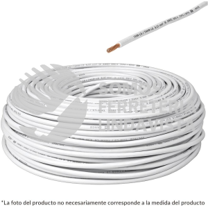 46057 CAB-14B ROLLO DE 100 M DE CABLE THHW-LS 14 AWG BLANCO VOLTECK