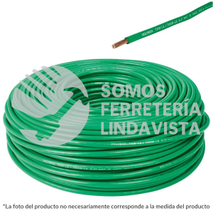 46064 CAB-12V ROLLO DE 100 M DE CABLE THHW-LS 12 AWG VERDE VOLTECK