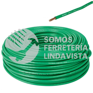 46062 CAB-8V ROLLO DE 100 M DE CABLE THHW-LS 8 AWG VERDE VOLTECK