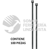 44322 CIN-1820N BOLSA CON 100 CINCHOS PLASTICOS 18 LB 200X2.5 MM NEGROS VOLTECK