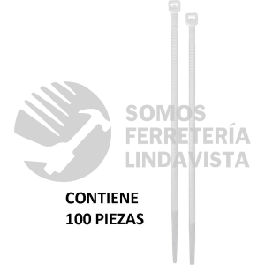 44302 CIN-1820 BOLSA CON 100 CINCHOS PLASTICOS 18 LB 200X2.5 MM NATURALES VOLTECK