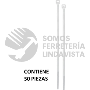 44304 CIN-4020 BOLSA CON 50 CINCHOS PLASTICOS 40 LB 200X3.5 MM NATURALES VOLTECK