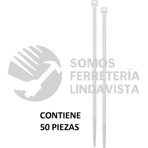 44305 CIN-4025 BOLSA CON 50 CINCHOS PLASTICOS 40 LB 250X3.5 MM NATURALES VOLTECK