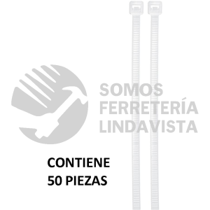 44306 CIN-5020 BOLSA CON 50 CINCHOS PLASTICOS 50 LB 200X4.5 MM NATURALES VOLTECK