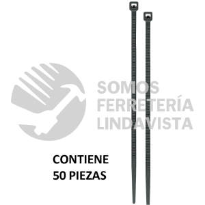 44327 CIN-5025N BOLSA CON 50 CINCHOS PLASTICOS 50 LB 250X4.5 MM NEGROS VOLTECK
