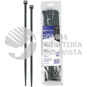 44329 CIN-5035N BOLSA CON 25 CINCHOS PLASTICOS 50 LB 350X4.5 MM NEGROS VOLTECK