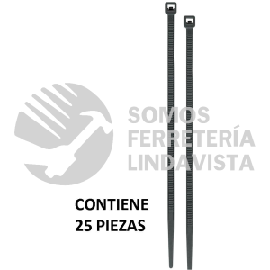 44331 CIN-5050N BOLSA CON 25 CINCHOS PLASTICOS 50 LB 500X4.5 MM NEGROS VOLTECK