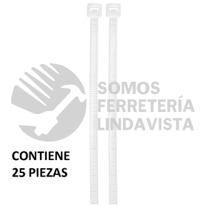 48980 CIN-5060 BOLSA CON 25 CINCHOS PLASTICOS 50 LB 600X4.5 MM NATURALES VOLTECK