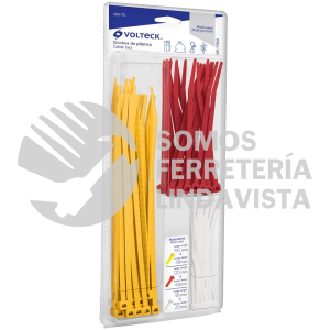 48990 CIN-75 CINCHOS DE PLASTICO 75 PIEZAS EN BLISTER VOLTECK