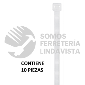 48985 CIN-17545 BOLSA CON 10 CINCHOS PLASTICOS 175 LB 450X9 MM NATURALES VOLTECK