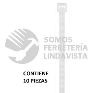 48986 CIN-17570 BOLSA CON 10 CINCHOS PLASTICOS 175 LB 700X9 MM NATURALES VOLTECK