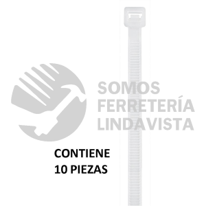 48987 CIN-17590 BOLSA CON 10 CINCHOS PLASTICOS 175 LB 900X9 MM NATURALES VOLTECK