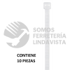 48988 CIN-175120 BOLSA CON 10 CINCHOS PLASTICOS 175 LB 1200X9 MM NATURALES VOLTECK