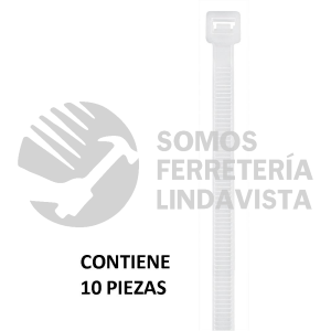 48988 CIN-175120 BOLSA CON 10 CINCHOS PLASTICOS 175 LB 1200X9 MM NATURALES VOLTECK