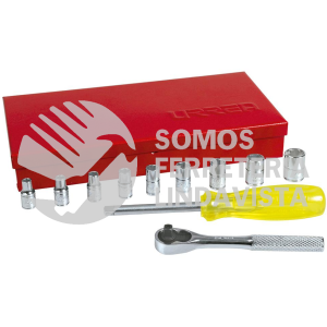 4700C JUEGO DE DADOS Y ACCESORIOS CUADRO DE 1/4" EN PULGADAS, 12 PIEZAS URREA
