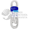 48012 ED-4B EXTENSION ELECTRICA DOMESTICA 4 M BLANCA CON CLAVIJA PLANA VOLTECK