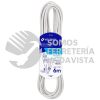 48024 ED-6B EXTENSION ELECTRICA DOMESTICA 6 M BLANCA CON CLAVIJA PLANA VOLTECK