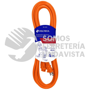 48043 ER-4X16 EXTENSION ELECTRICA DE USO RUDO 4 M 2X16 AWG VOLTECK