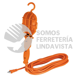 47258 LAT-8P LAMPARA DE TALLER CON CANASTILLA PLASTICA 7.5 M VOLTECK