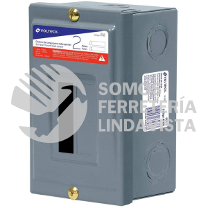 47195 CCS-2 CENTRO DE CARGA DE SOBREPONER 2 POLOS VOLTECK