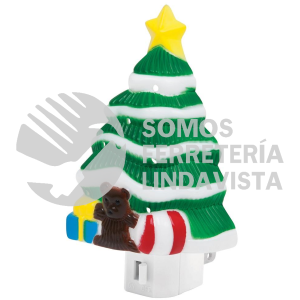 46137 LUZ-08 LUZ DE NOCHE CON LAMPARA E12 PINO DE NAVIDAD VOLTECK